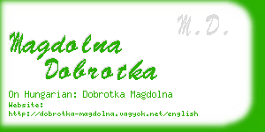 magdolna dobrotka business card